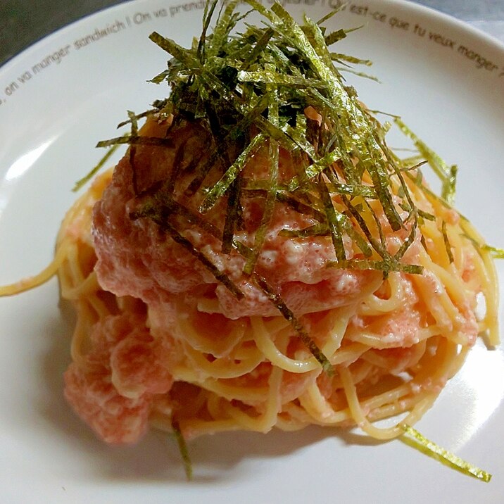 豆腐でたらこパスタ